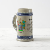 Molnar Familienwappen Stein Bierglas (Vorderseite Links)