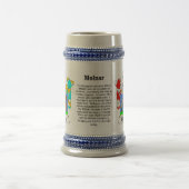 Molnar Familienwappen Stein Bierglas (Mittel)