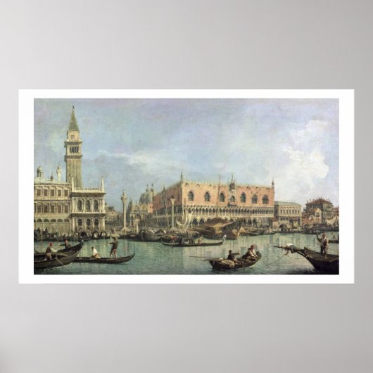 Molo und Piazzetta San Marco, Venedig (Öl Poster (Vorne)