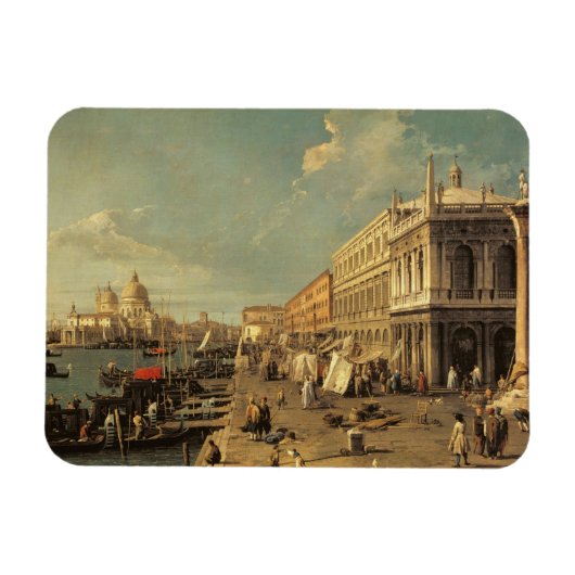 Molo und Zecca, Venedig (Öl auf Leinwand) Magnet (Horizontal)