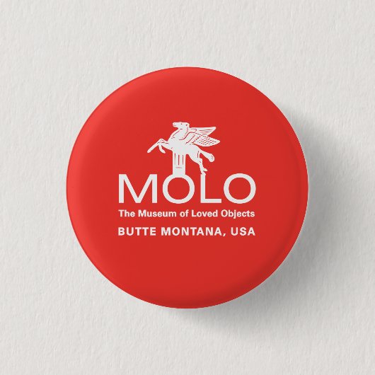 Molo weißes Pferd Button (Vorderseite)