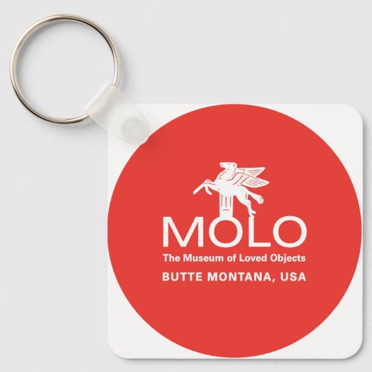 Molo weißes Pferd Schlüsselanhänger (Vorderseite)