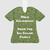 Moloaa Bay Hawaiian Hibiskus Aloha Shirt Ornament (Rückseite)