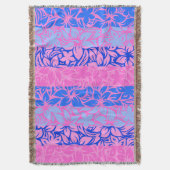 Moloaa Bay Hawaiianischer Hibiskus Gestreifte Deck Decke (Vorderseite Vertikal)