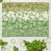 Moloaa Bay Hawaiianischer Hibiskus Gestreifte Hand Geschirrtuch (Gefaltet)