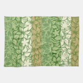 Moloaa Bay Hawaiianischer Hibiskus Gestreifte Hand Geschirrtuch (Horizontal)