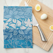 Moloaa Bay Hawaiianischer Hibiskus Gestreifte Hand Küchentuch (Viertel Falte)