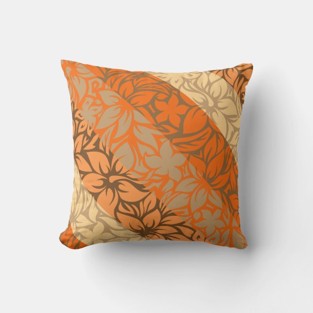 Moloaa Bucht-hawaiischer Hibiskus-gestreifte Kissen (Vorderseite)