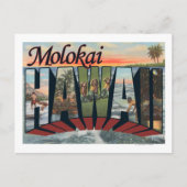 Molokai, Hawaii - Große Buchstabenszenen Postkarte (Vorderseite)