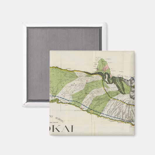 Molokai, Hawaii Magnet (Vorderseite/Rückseite)