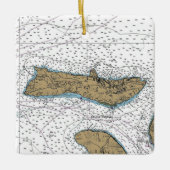 Molokai Hawaii Nautical Chart Keramikornament (Vorderseite)