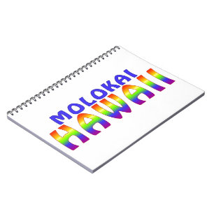 Molokai Hawaii Regenbogenschrift Notizblock