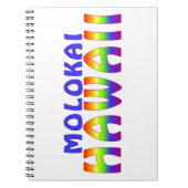 Molokai Hawaii Regenbogenschrift Notizblock (Vorderseite)