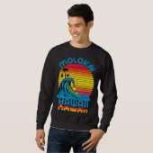 Molokai Hawaii Retro Throwback Surf & Beach Souven Sweatshirt (Vorne ganz)