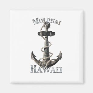 Molokai Hawaii Vacation Nautical Anchor Sailing Magnet