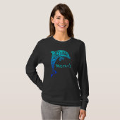 Molokai Hawaii Vintager Tribal Dolphin Urlaub T-Shirt (Vorne ganz)