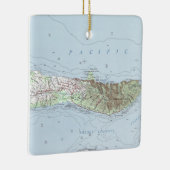 Molokai Vintag Map Keramikornament (Rechts)