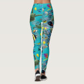 Molokini Bucht-hawaiische tropische Leggings (Rückseite)
