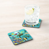 Molokini Cove Hawaii Tropischer Fisch-Meeresschild Getränkeuntersetzer (Rechte Seite)