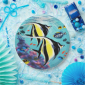 Molokini Cove Hawaiian Angel Fish Tropical Pappteller (Party)