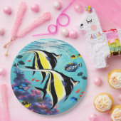 Molokini Cove Hawaiian Angel Fish Tropical Pappteller (Party)