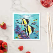 Molokini Cove Hawaiian Angel Fish Tropical Serviette (Beispiel)