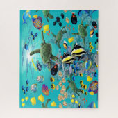 Molokini Cove Hawaiian Sea Turtle Tropical Fish Puzzle (Vertikal)