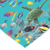 Molokini Cove Hawaiian Tropical Fish Sea Turtle Kurzer Tischläufer (Ecke)