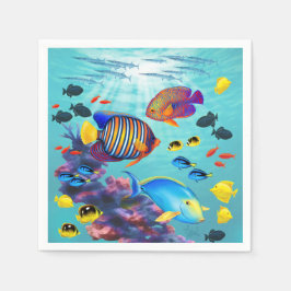 Molokini Cove Hawaiian Tropical Fish Serviette