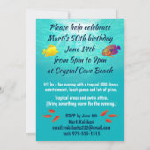 Molokini Cove Hawaiian Tropical Fish Turtle Luau Einladung (Rückseite)