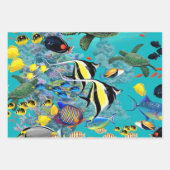 Molokini Cove Hawaiian Tropical Fish Turtle Trio Geschenkpapier Set (Vorderseite 3)