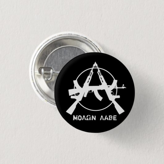Molon Labe Anarchie schießt Knopf Button (Vorne & Hinten)