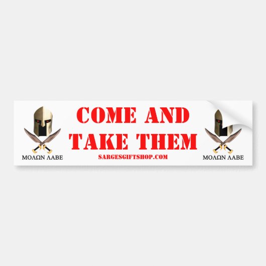 MOLON LABE AUTOAUFKLEBER (Vorne)