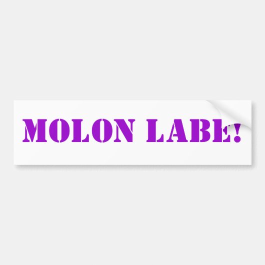 MOLON LABE! AUTOAUFKLEBER (Vorne)