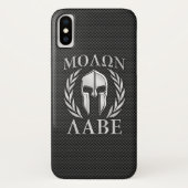Molon Labe Chrom-Art-spartanische Case-Mate iPhone Hülle (Rückseite)