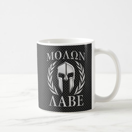 Molon Labe Chrom-Art-spartanische Kaffeetasse (Rechts)