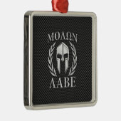 Molon Labe Chrom-Art-spartanische Silbernes Ornament (Rechts)