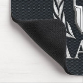 Molon Labe Chrom mag spartanischen Sturzhelm auf Mousepad (Ecke)