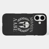 Molon Labe Chrome Style Spartan Armor Carbon Fibre Case-Mate iPhone Hülle (Rückseite (Horizontal))