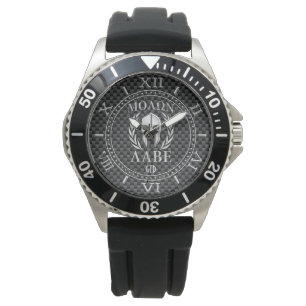 Molon Labe Chrome Style Spartan Armor Monogram Armbanduhr