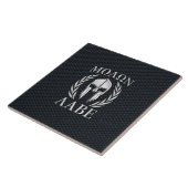 Molon Labe Chrome Wie Spartan Helmet auf Grille Fliese (Seite)