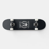 Molon Labe Chrome Wie Spartan Helmet auf Grille Skateboard (Horizontal)