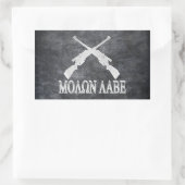 Molon Labe Crossed Rifles 2. Änderung Rechteckiger Aufkleber (Tasche)