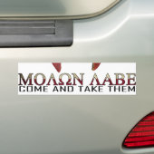 Molon Labe -, das gekommen wird und nehmen ihnen Autoaufkleber (Auf Auto)