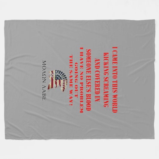 MOLON LABE FLEECEDECKE (Vorderseite (Horizontal))