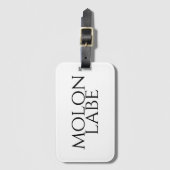 Molon Labe Gepäckanhänger (Vorderseite Vertikal)