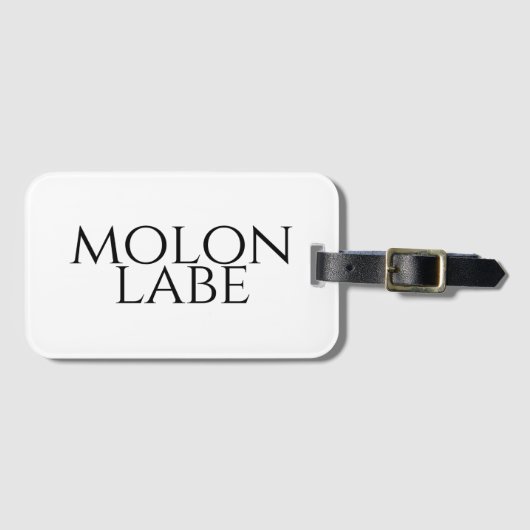 Molon Labe Gepäckanhänger (Vorderseite (Horizontal))