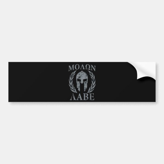 Molon Labe Grunge Spartan Armor Autoaufkleber (Vorne)