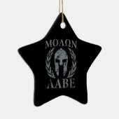Molon Labe Grunge Spartan Armor Keramikornament (Rechts)