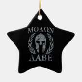 Molon Labe Grunge Spartan Armor Keramikornament (Vorne)